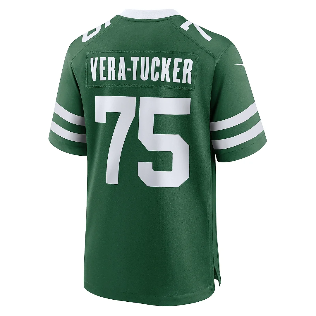 Zennovawear Men's New York Jets Alijah Vera-Tucker Legacy Green Team Game Jersey