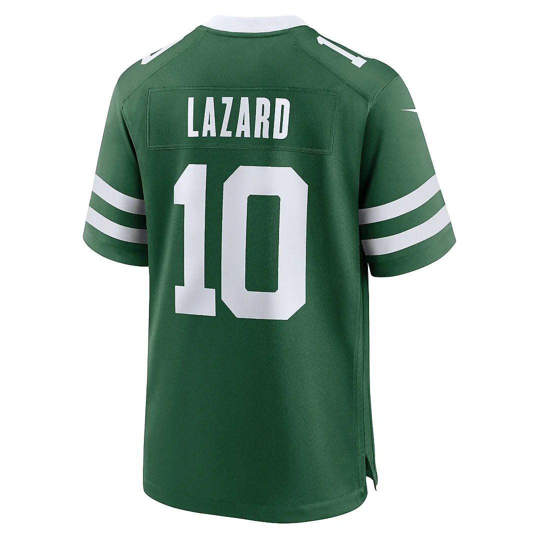 Zennovawear Men's New York Jets Allen Lazard Legacy Green Team Game Jersey