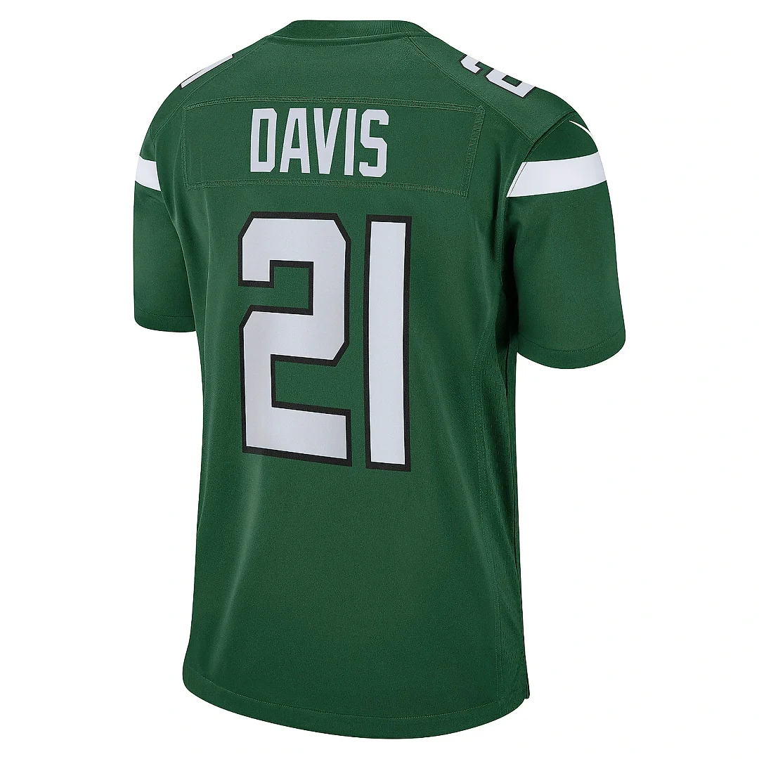 Zennovawear Men's New York Jets Ashtyn Davis Gotham Green Game Player Jersey