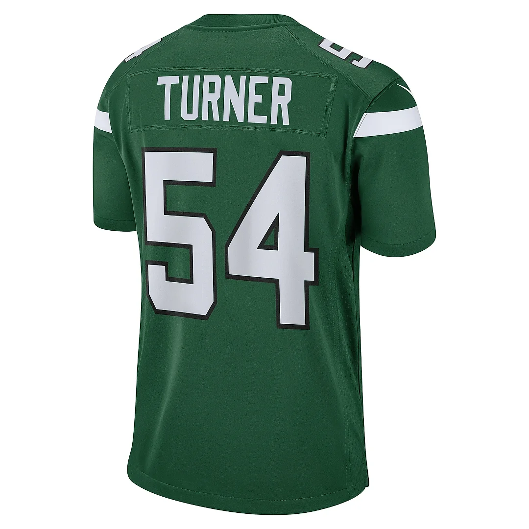Zennovawear Men's New York Jets Billy Turner Gotham Green Game Jersey