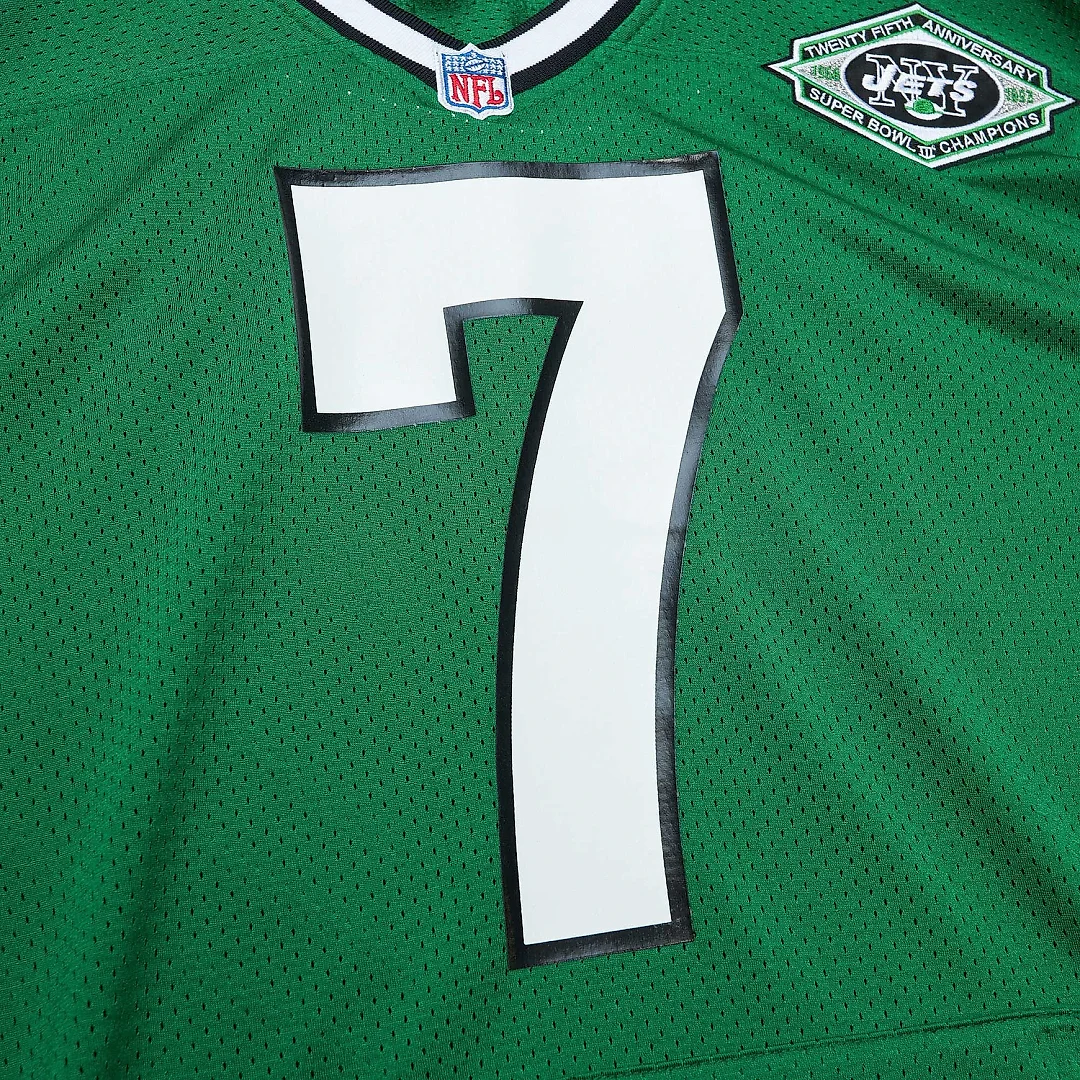 Zennovawear Men's New York Jets Boomer Esiason Mitchell & Ness Kelly Green 1993 Throwback Retired Player Pocket Jersey