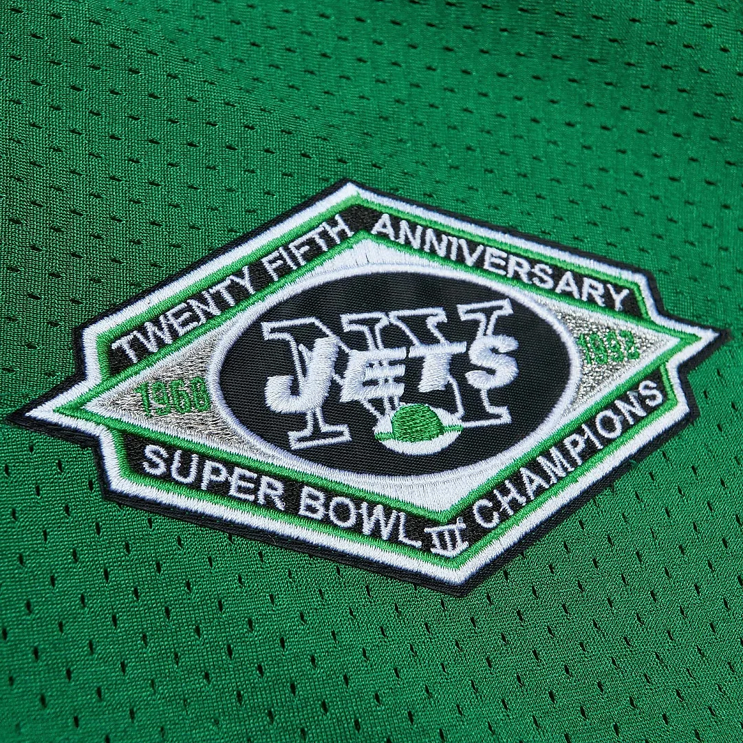 Zennovawear Men's New York Jets Boomer Esiason Mitchell & Ness Kelly Green 1993 Throwback Retired Player Pocket Jersey