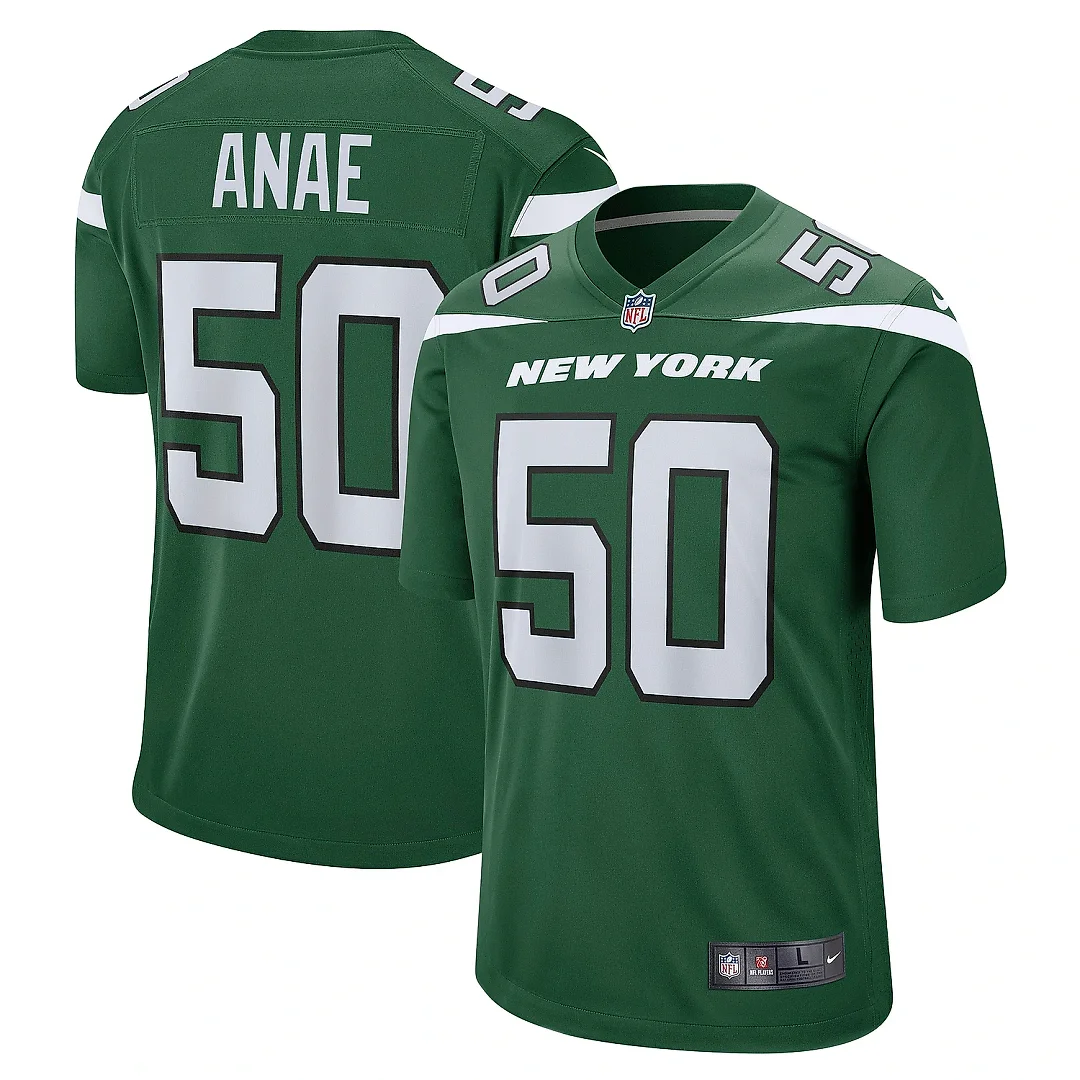 Zennovawear Men's New York Jets Bradlee Anae Gotham Green Game Player Jersey