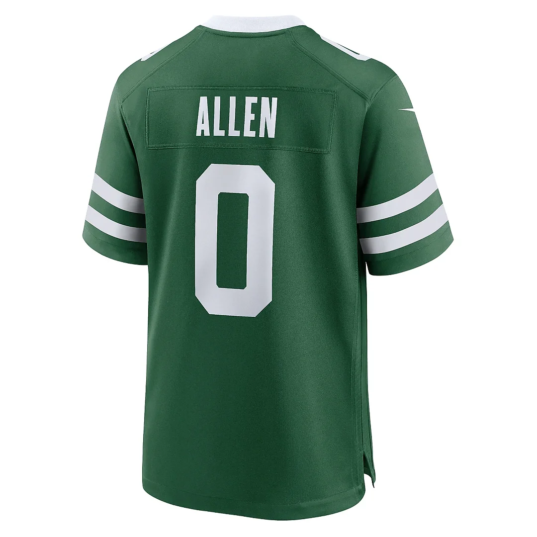 Zennovawear Men's New York Jets Braelon Allen Legacy Green Game Jersey