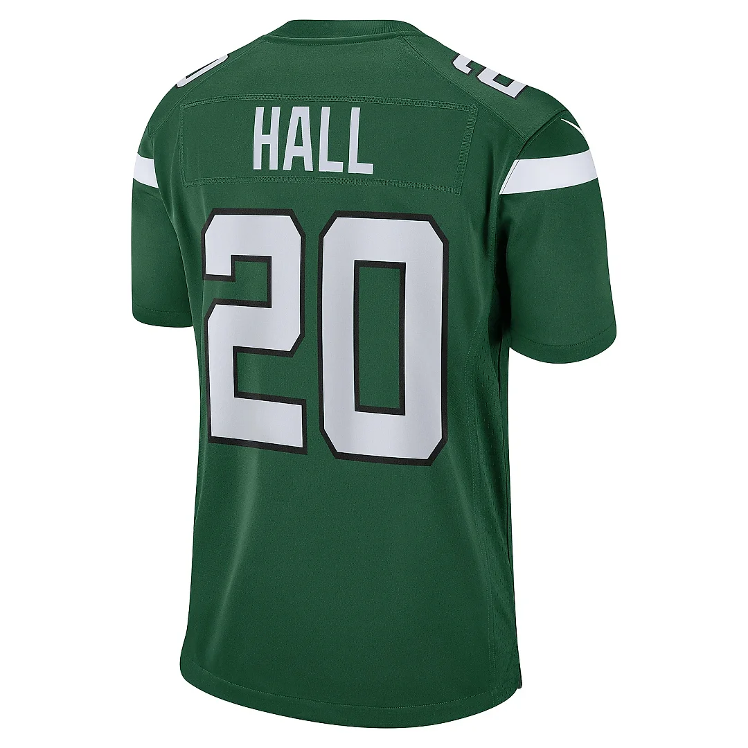 Zennovawear Men's New York Jets Breece Hall Green Player Game Jersey