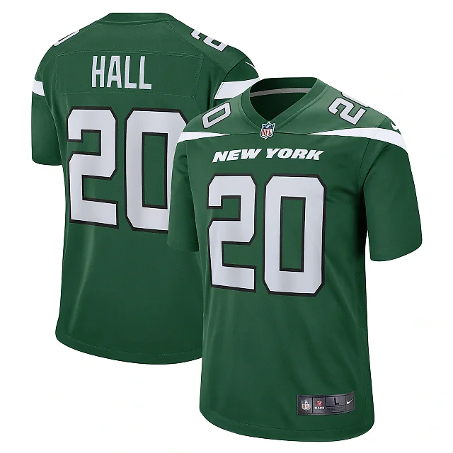 Zennovawear Men's New York Jets Breece Hall Green Player Game Jersey
