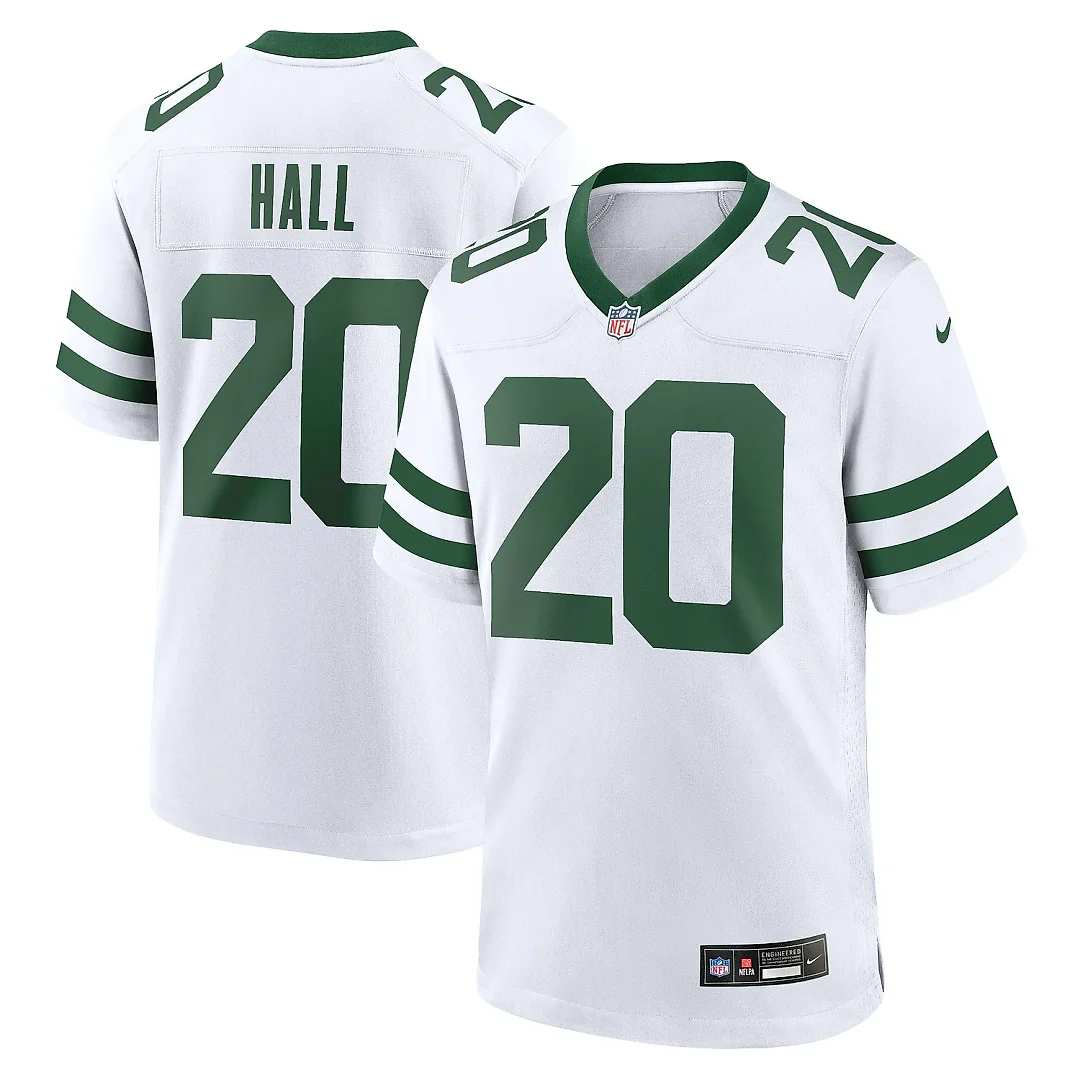 Zennovawear Men's New York Jets Breece Hall Legacy White Game Jersey