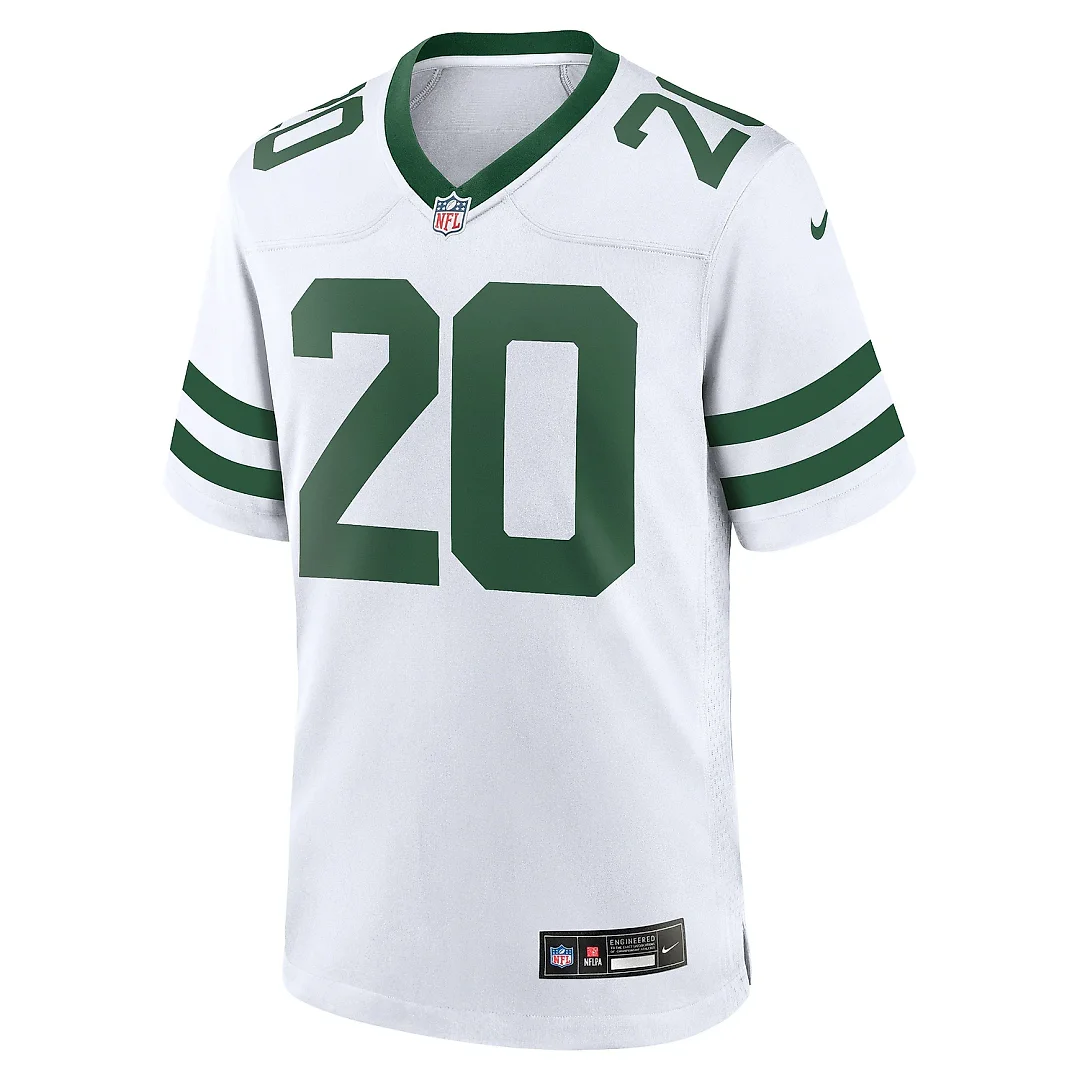 Zennovawear Men's New York Jets Breece Hall Legacy White Game Jersey
