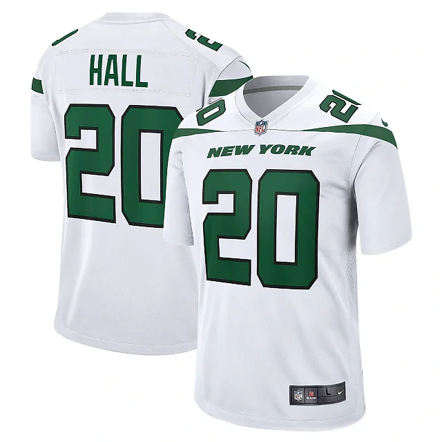 Zennovawear Men's New York Jets Breece Hall White Away Game Player Jersey