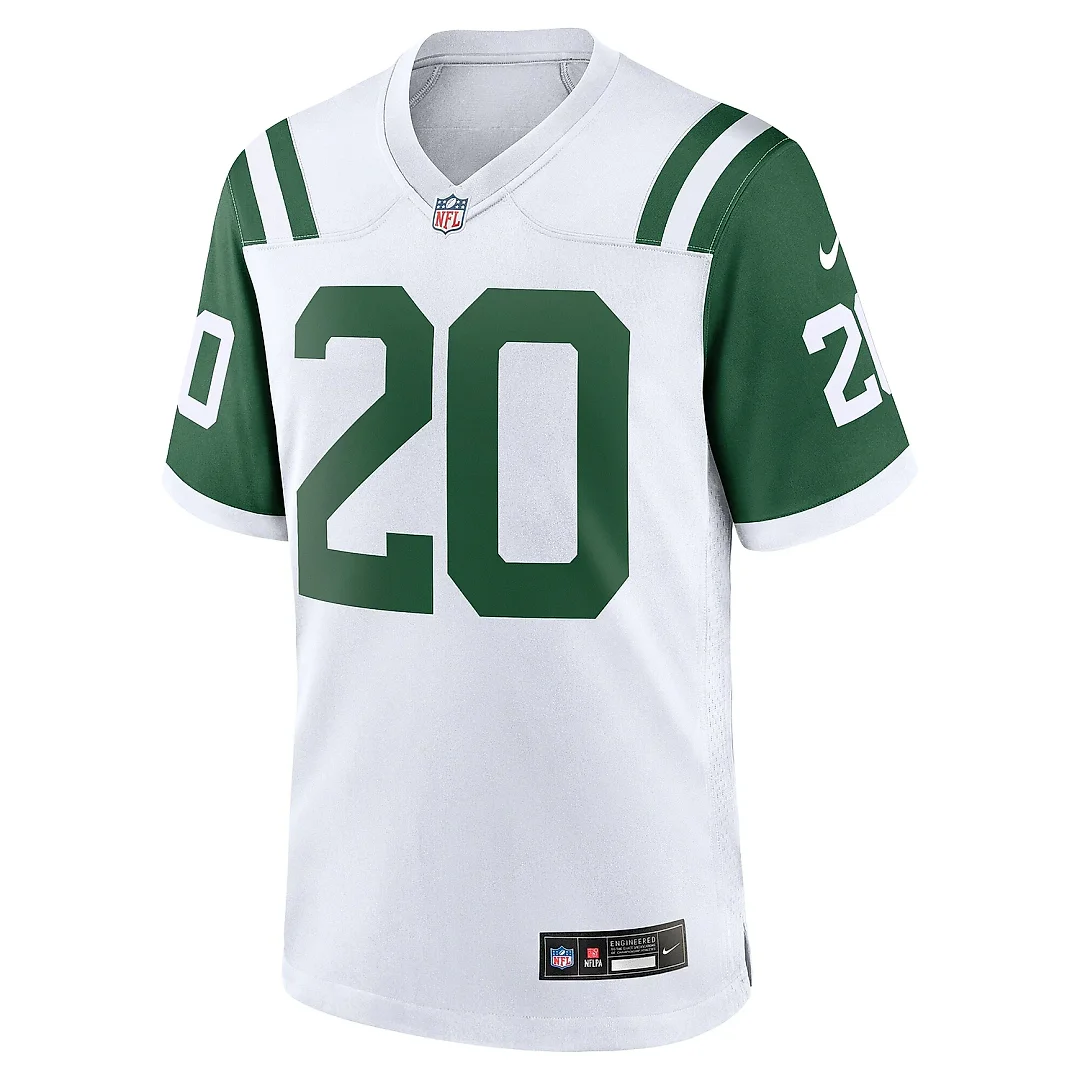 Zennovawear Men's New York Jets Breece Hall White Classic Alternate Game Jersey