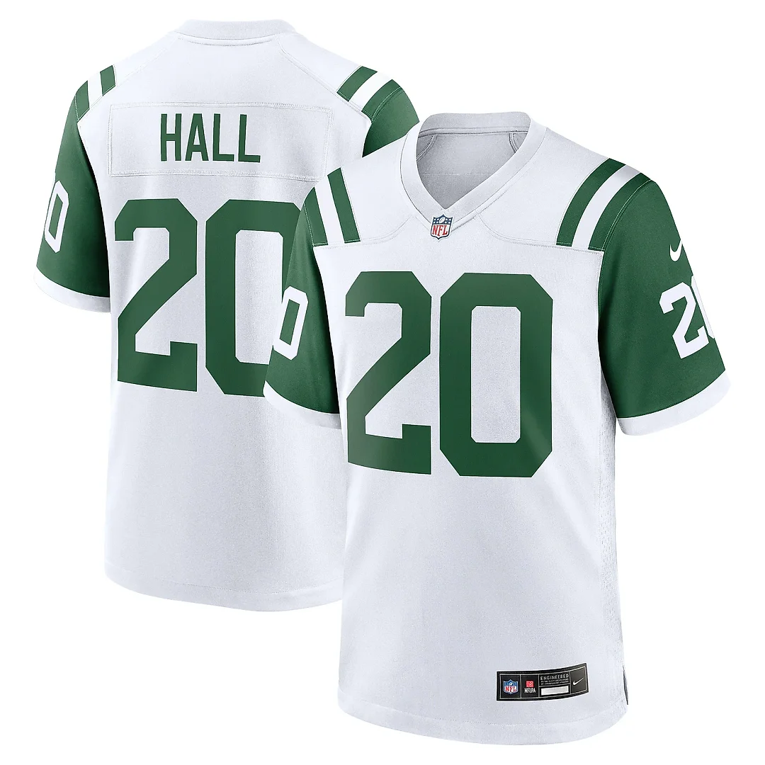 Zennovawear Men's New York Jets Breece Hall White Classic Alternate Game Jersey