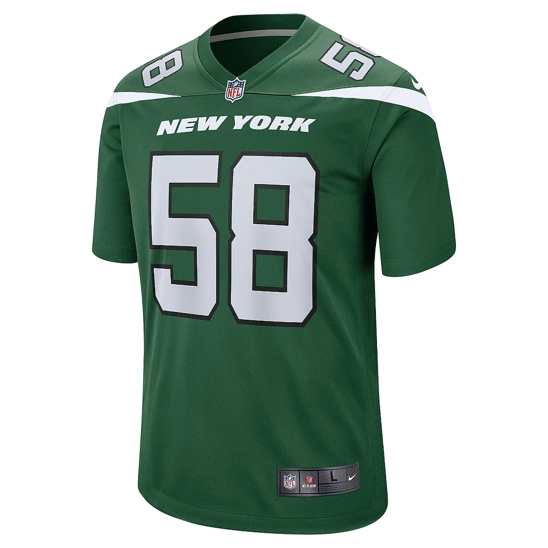 Zennovawear Men's New York Jets Carl Lawson Gotham Green Game Jersey