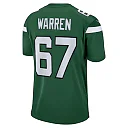 Zennovawear Men's New York Jets Carter Warren Gotham Green Game Jersey
