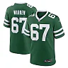 Zennovawear Men's New York Jets Carter Warren Legacy Green Team Game Jersey
