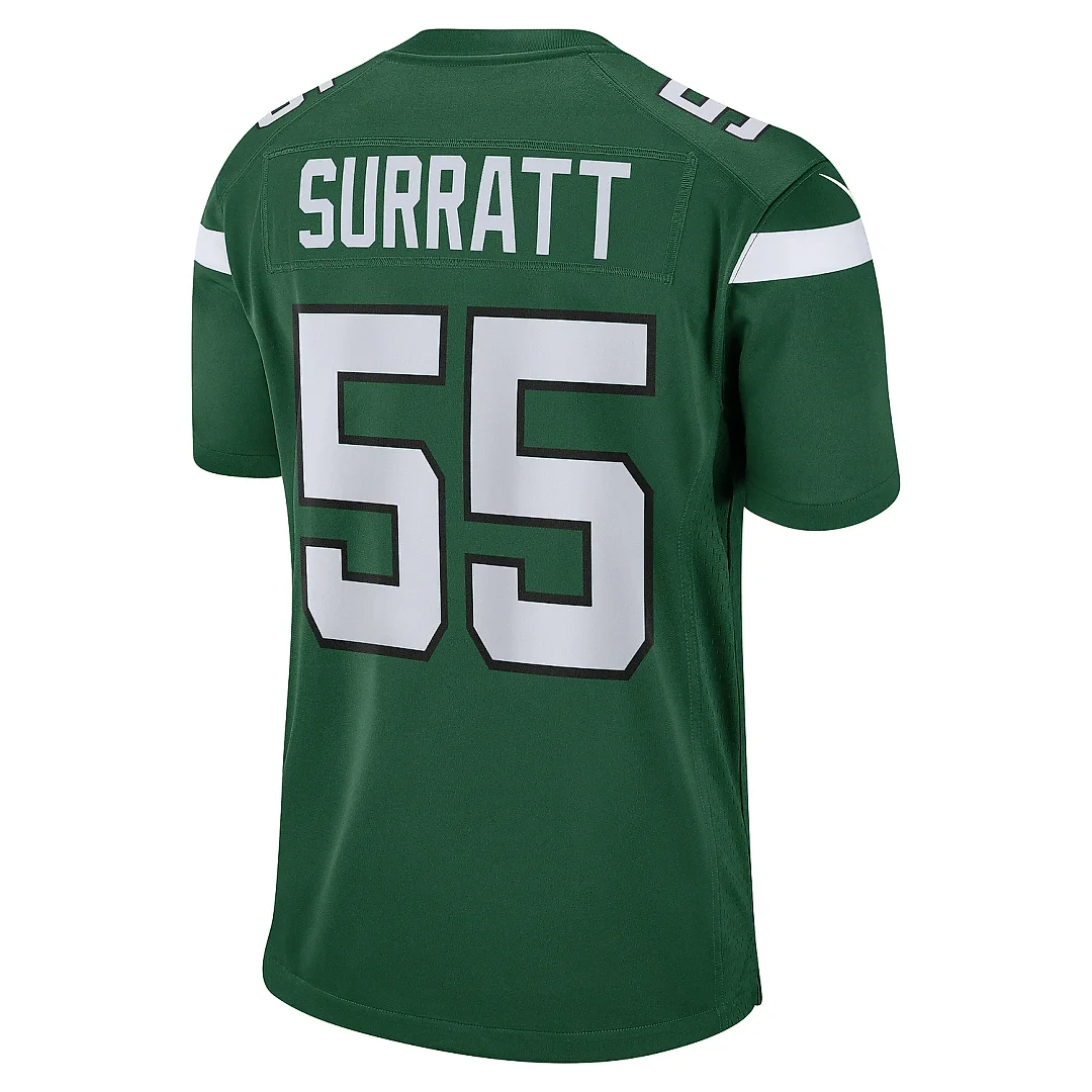 Zennovawear Men's New York Jets Chazz Surratt Gotham Green Game Player Jersey