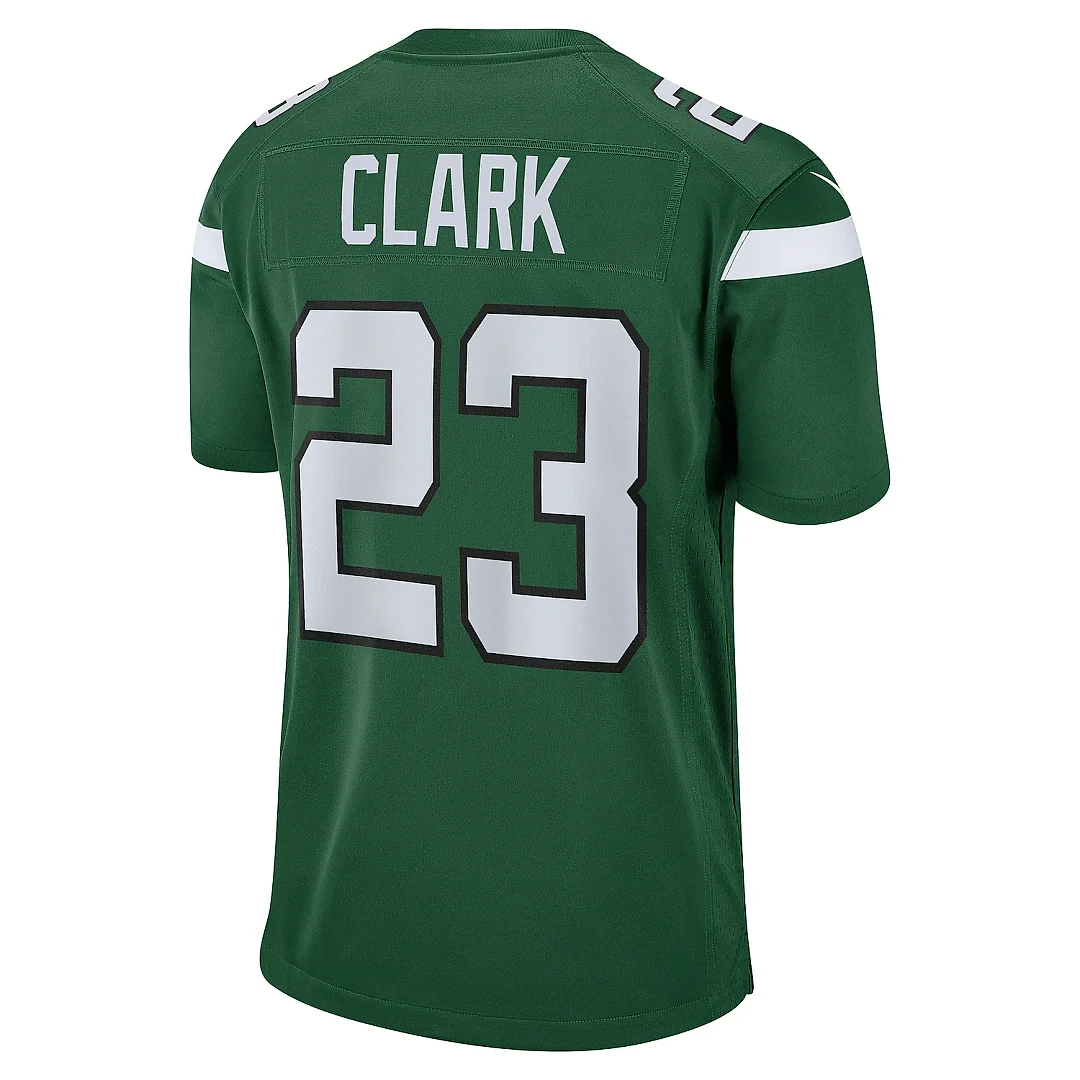 Zennovawear Men's New York Jets Chuck Clark Gotham Green Team Game Jersey