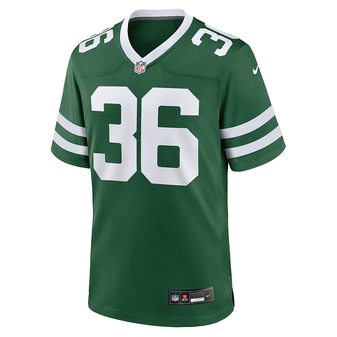 Zennovawear Men's New York Jets Chuck Clark Legacy Green Team Game Jersey