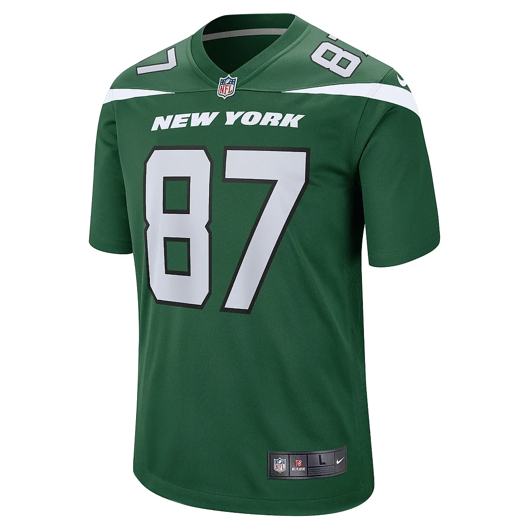 Zennovawear Men's New York Jets C.J. Uzomah Gotham Green Player Game Jersey