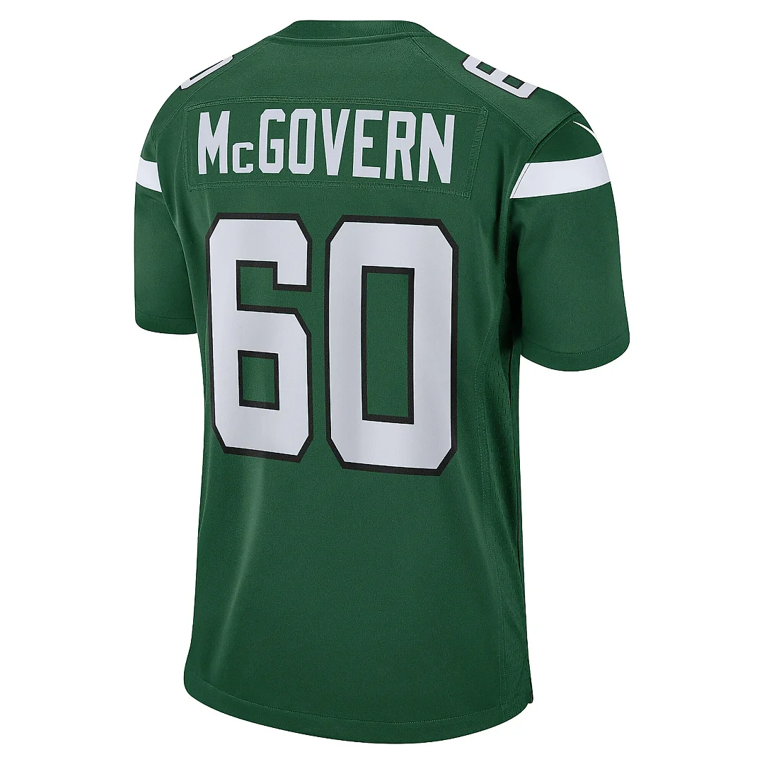 Zennovawear Men's New York Jets Connor McGovern Gotham Green Game Jersey