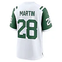 Zennovawear Men's New York Jets Curtis Martin White Classic Alternate Retired Player Game Jersey
