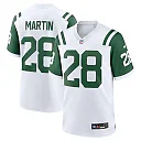 Zennovawear Men's New York Jets Curtis Martin White Classic Alternate Retired Player Game Jersey