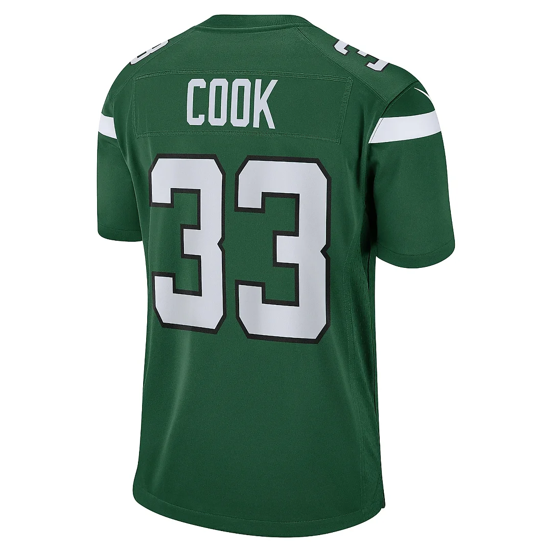 Zennovawear Men's New York Jets Dalvin Cook Gotham Green Game Player Jersey