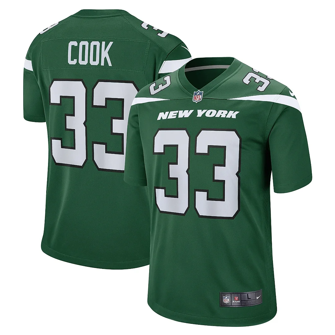Zennovawear Men's New York Jets Dalvin Cook Gotham Green Game Player Jersey