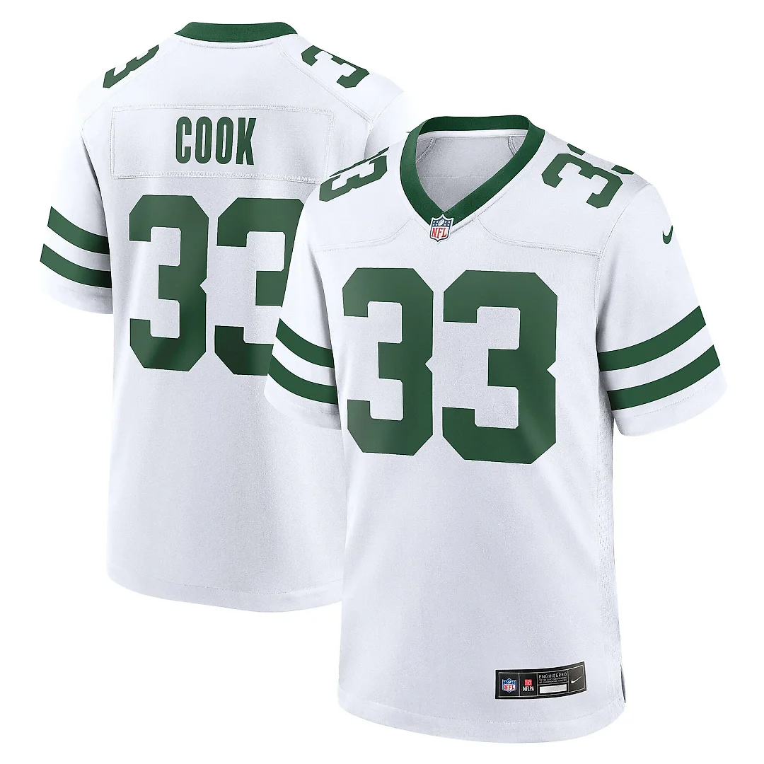 Zennovawear Men's New York Jets Dalvin Cook White Legacy Player Jersey