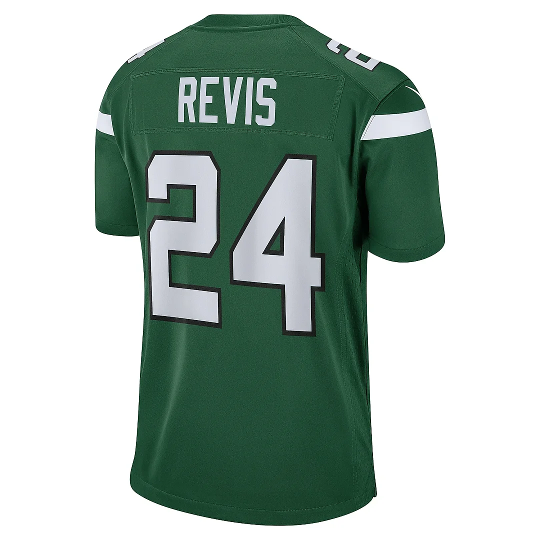 Zennovawear Men's New York Jets Darrelle Revis Gotham Green Retired Player Game Jersey