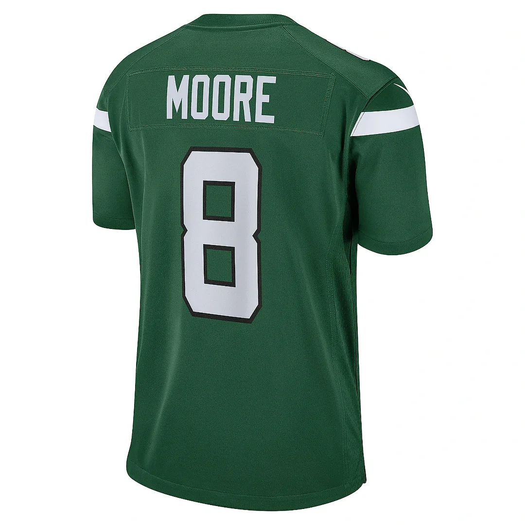 Zennovawear Men's New York Jets Elijah Moore Gotham Green Game Jersey