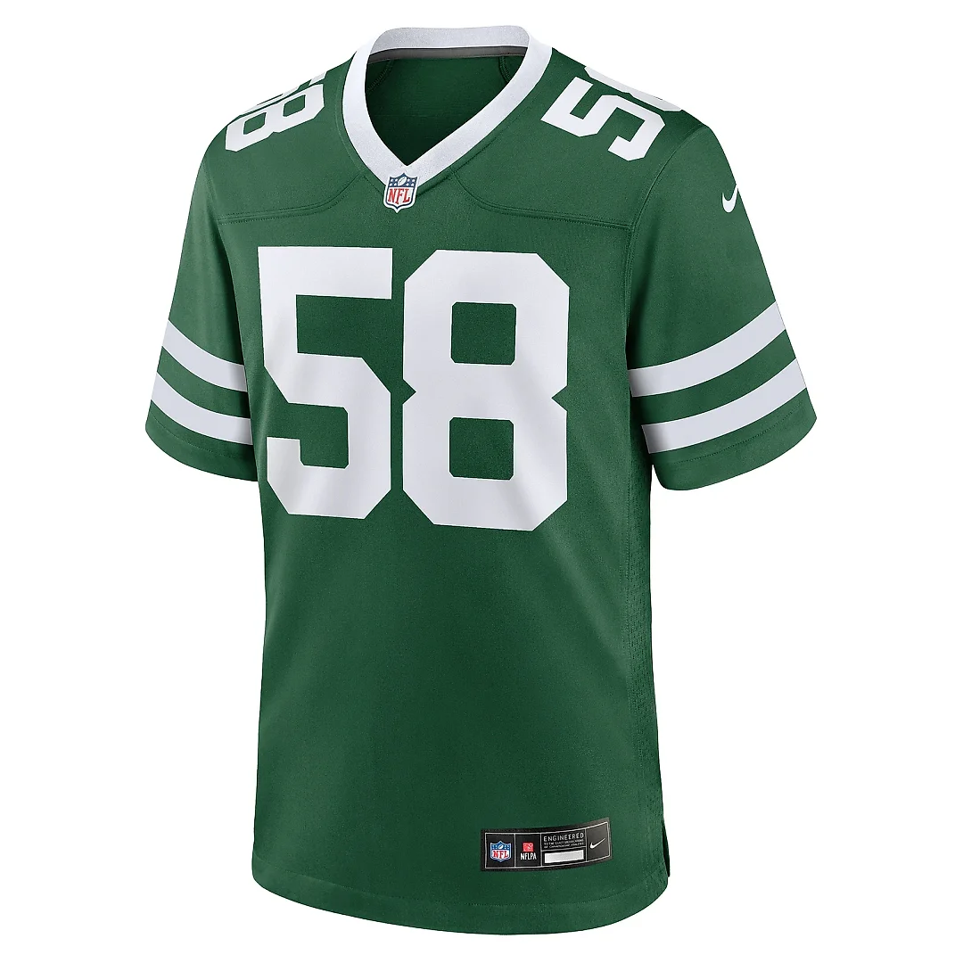 Zennovawear Men's New York Jets Eric Watts Legacy Green Team Game Jersey