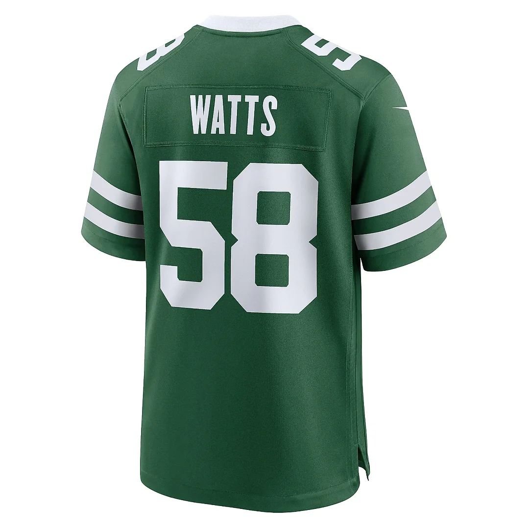 Zennovawear Men's New York Jets Eric Watts Legacy Green Team Game Jersey