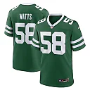 Zennovawear Men's New York Jets Eric Watts Legacy Green Team Game Jersey