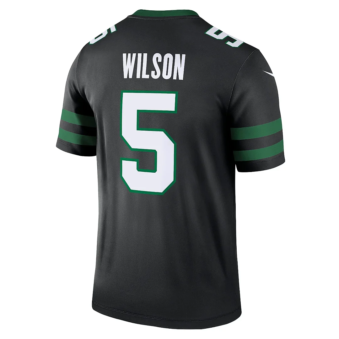 Zennovawear Men's New York Jets Garrett Wilson Black Alternate Legend Player Performance Top
