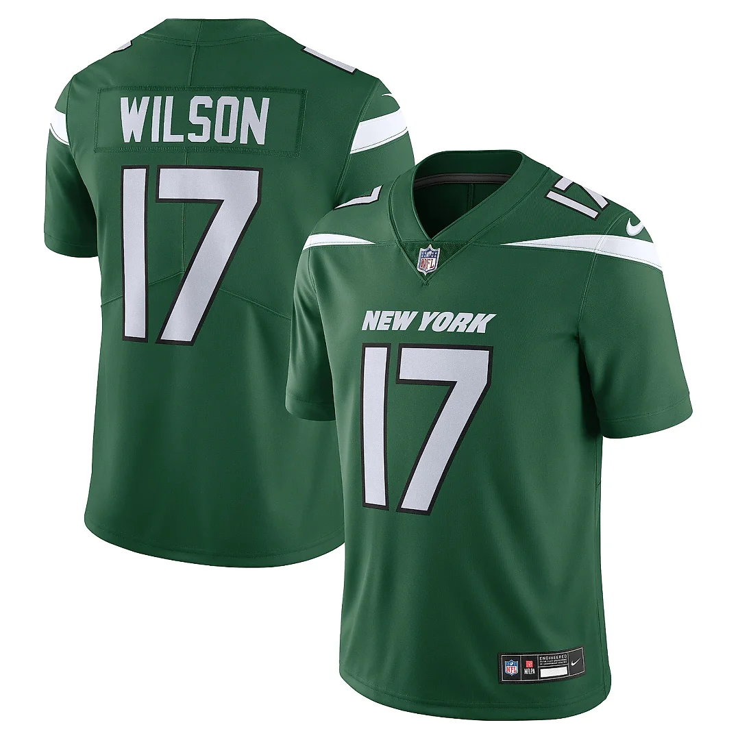 Zennovawear Men's New York Jets Garrett Wilson Gotham Green Vapor Untouchable Limited Jersey