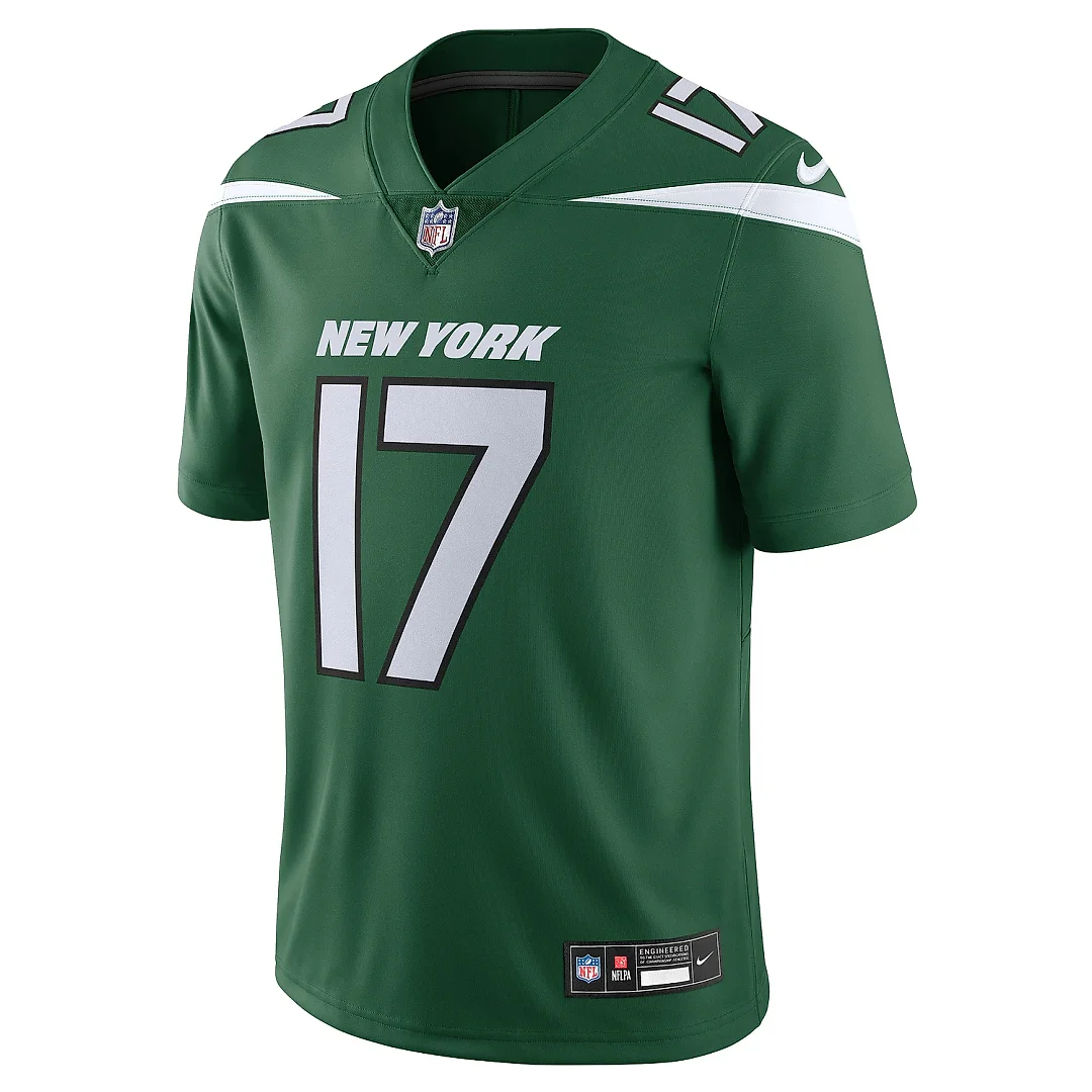 Zennovawear Men's New York Jets Garrett Wilson Gotham Green Vapor Untouchable Limited Jersey