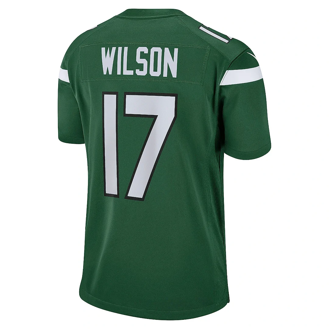 Zennovawear Men's New York Jets Garrett Wilson Green Player Game Jersey