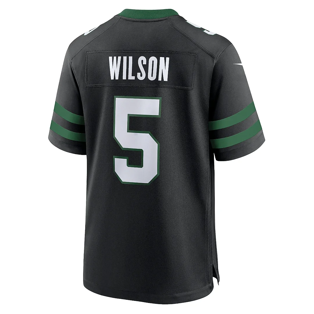 Zennovawear Men's New York Jets Garrett Wilson Legacy Black Alternate Game Jersey