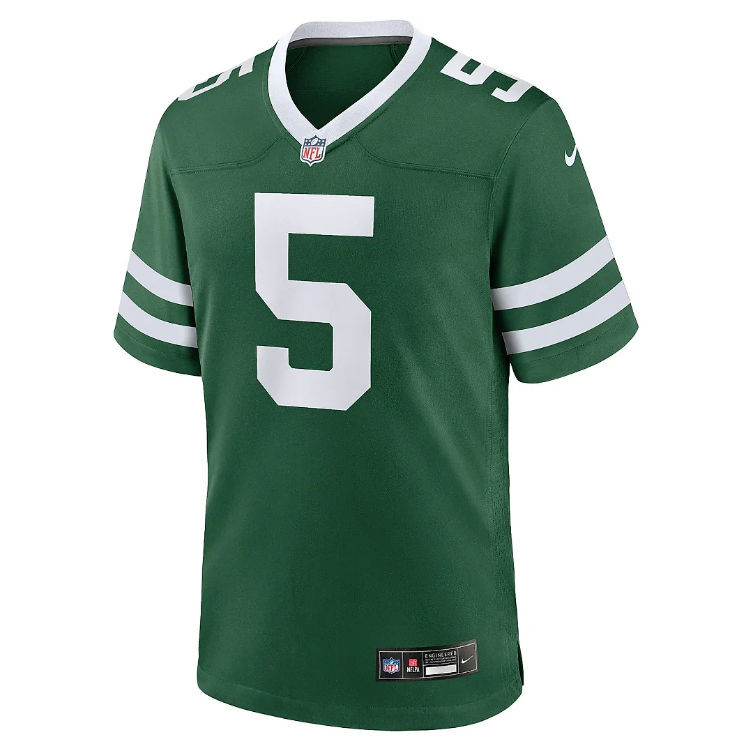 Zennovawear Men's New York Jets Garrett Wilson Legacy Green Game Jersey