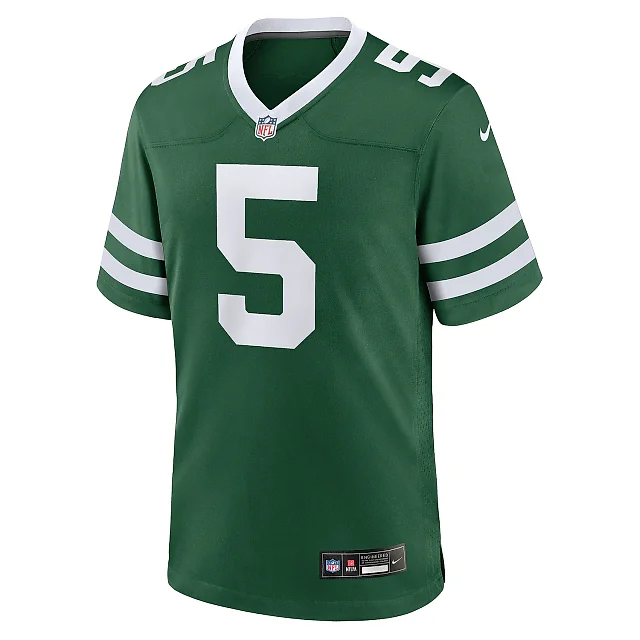 Zennovawear Men's New York Jets Garrett Wilson Legacy Green Game Jersey
