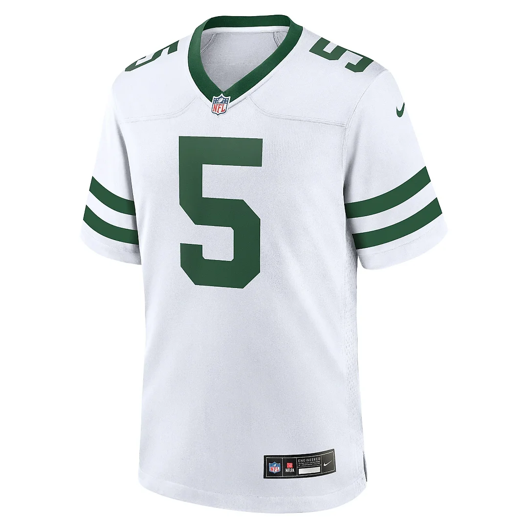 Zennovawear Men's New York Jets Garrett Wilson Legacy White Game Jersey