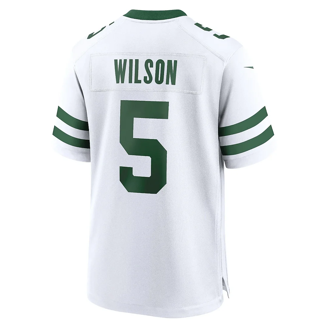 Zennovawear Men's New York Jets Garrett Wilson Legacy White Game Jersey