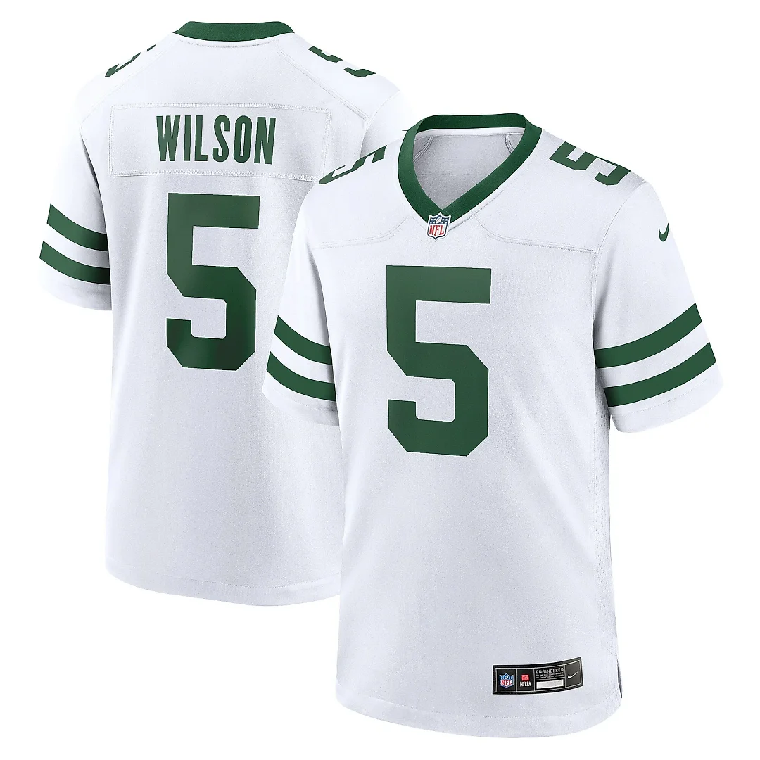 Zennovawear Men's New York Jets Garrett Wilson Legacy White Game Jersey