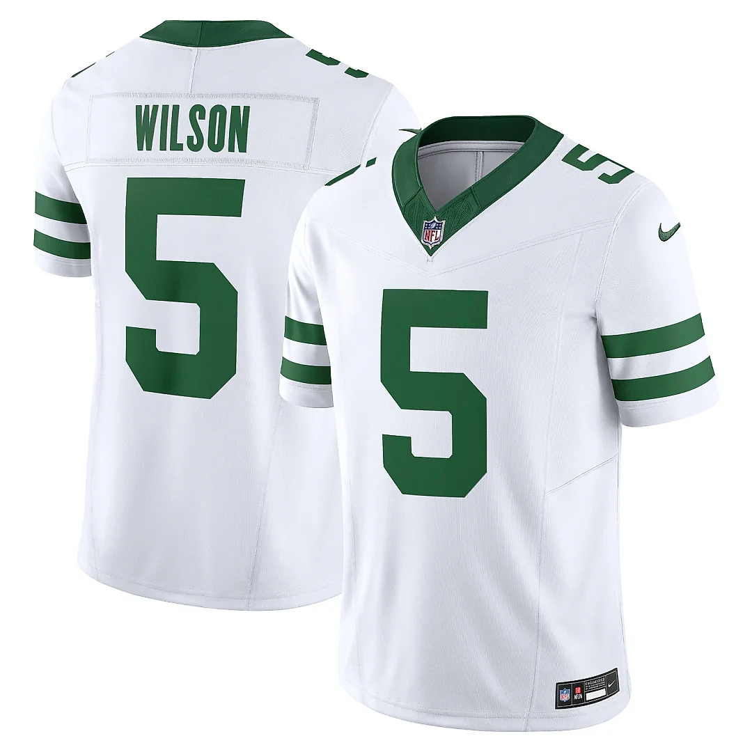 Zennovawear Men's New York Jets Garrett Wilson Legacy White Vapor F.U.S.E. Limited Jersey