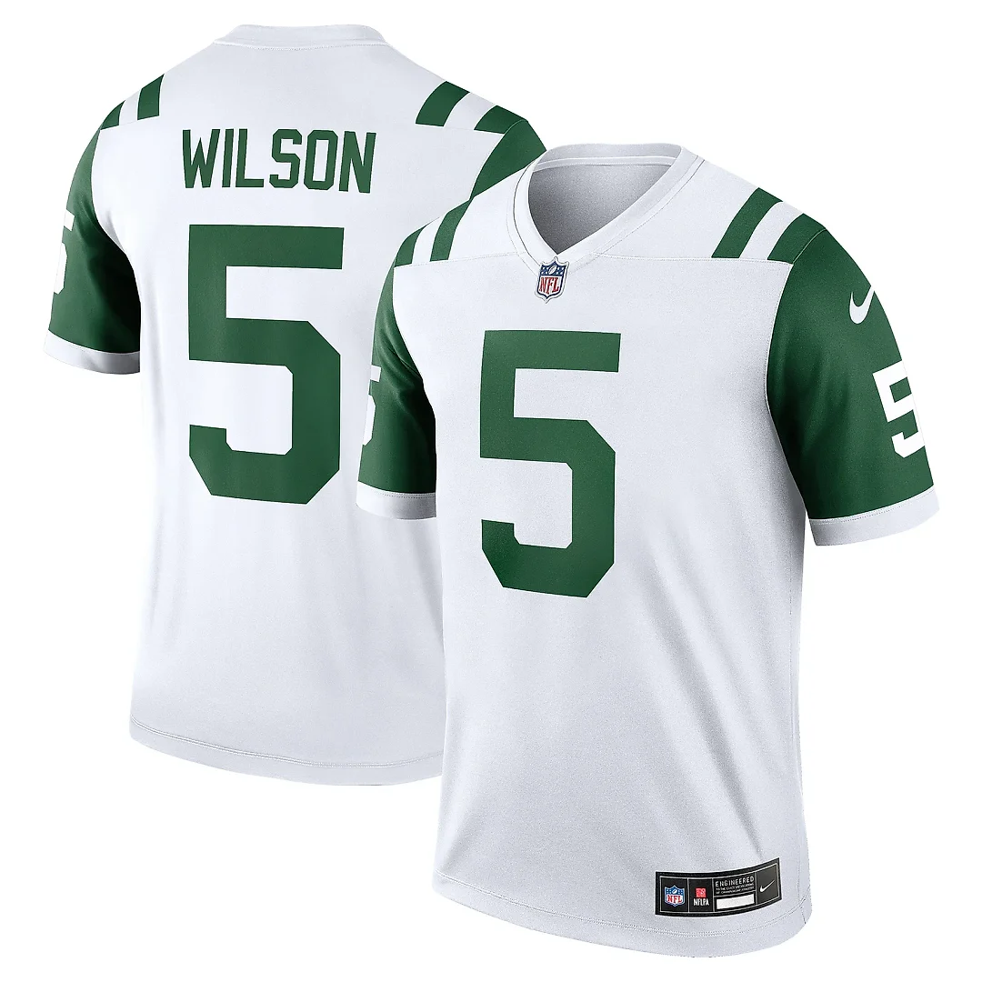 Zennovawear Men's New York Jets Garrett Wilson White Alternate Legend Player Performance Top
