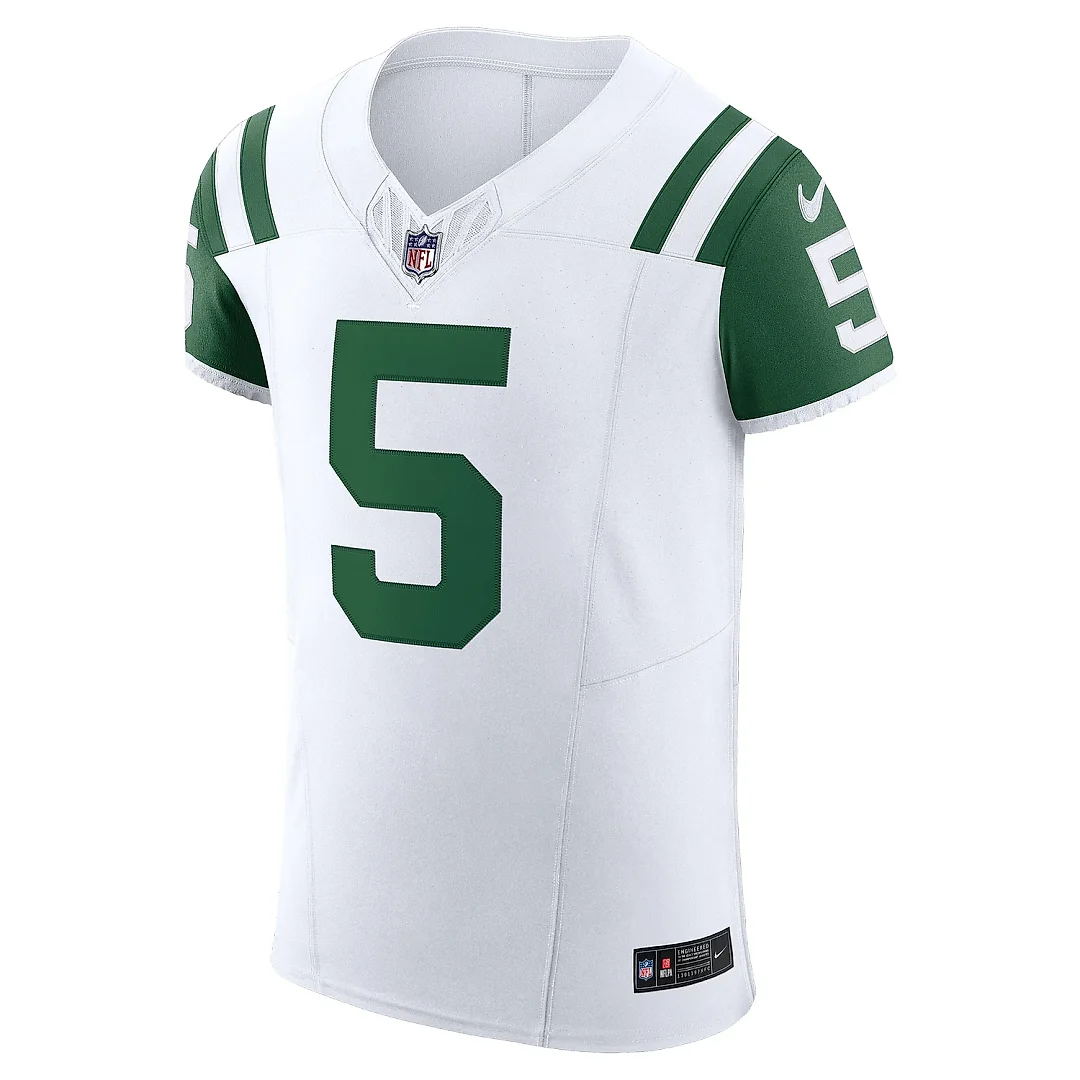 Zennovawear Men's New York Jets Garrett Wilson White Classic Alternate Vapor F.U.S.E. Elite Jersey
