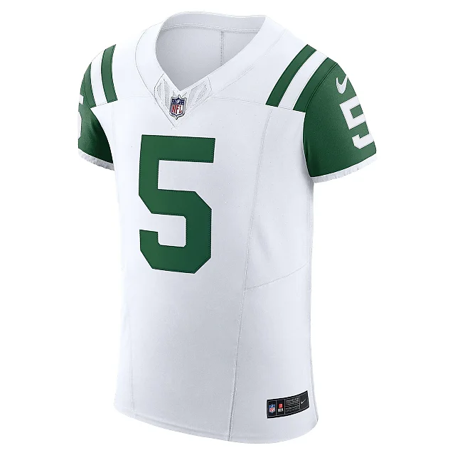 Zennovawear Men's New York Jets Garrett Wilson White Classic Alternate Vapor F.U.S.E. Elite Jersey