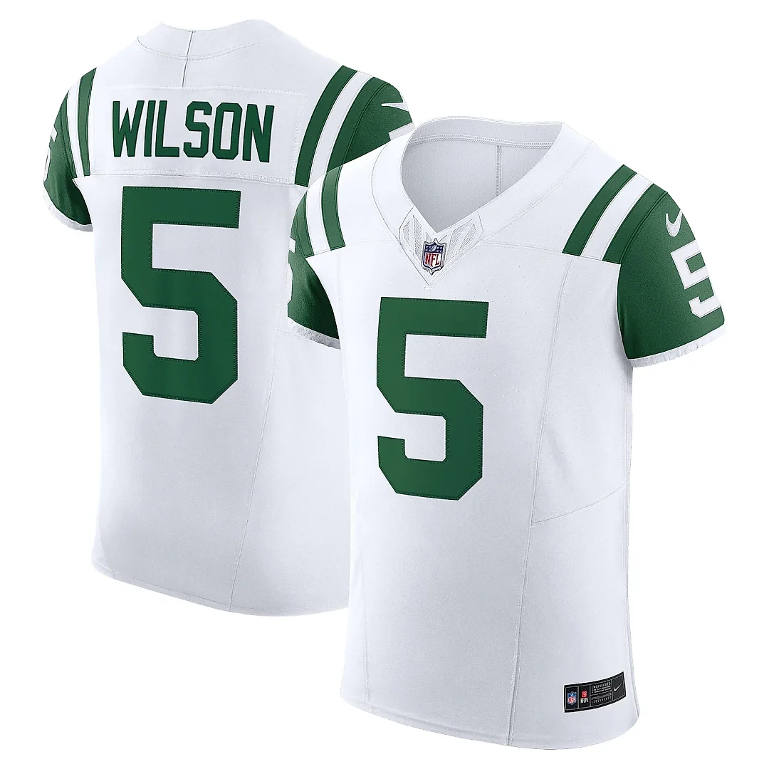 Zennovawear Men's New York Jets Garrett Wilson White Classic Alternate Vapor F.U.S.E. Elite Jersey