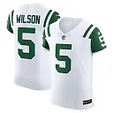 Zennovawear Men's New York Jets Garrett Wilson White Classic Alternate Vapor F.U.S.E. Elite Jersey