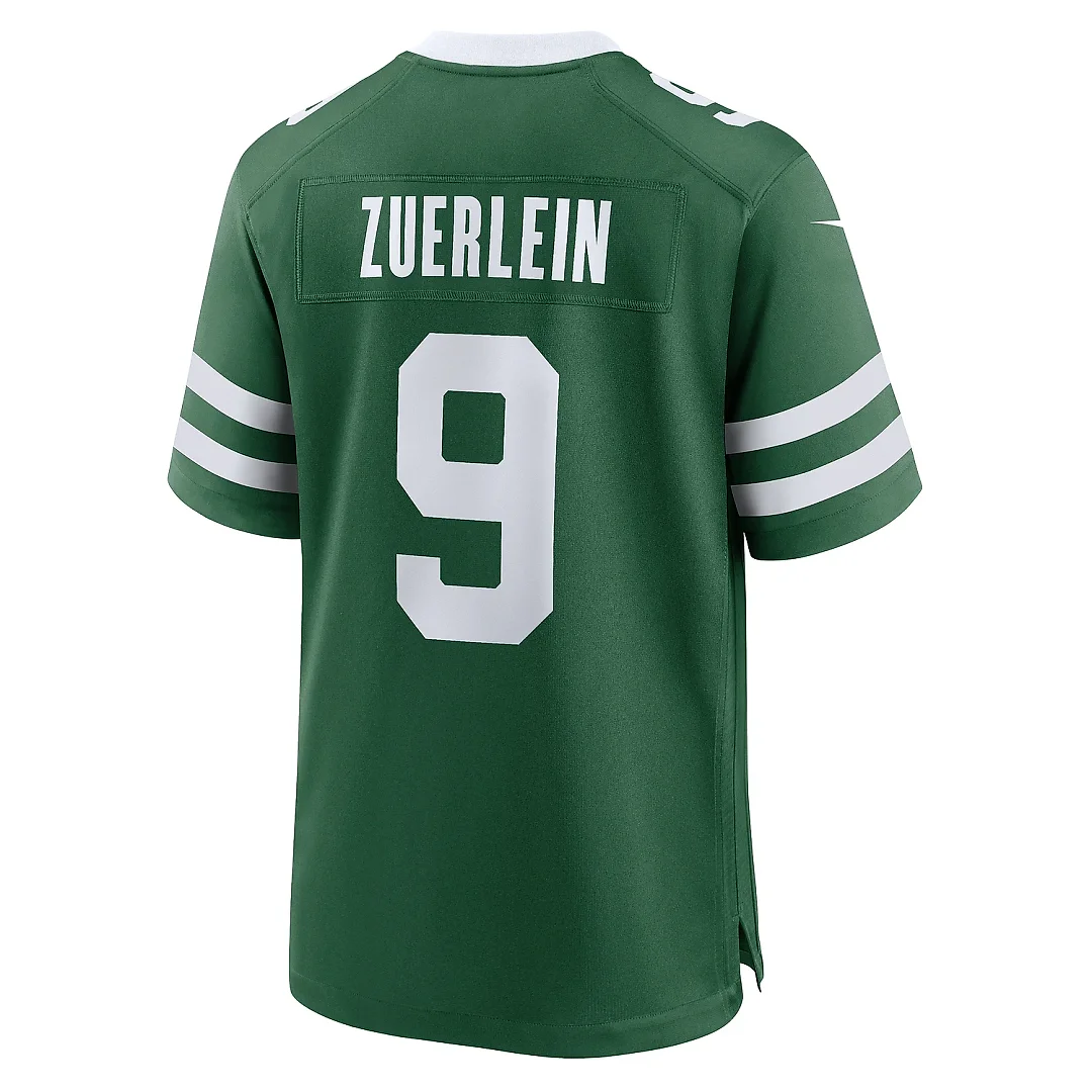 Zennovawear Men's New York Jets Greg Zuerlein Legacy Green Team Game Jersey